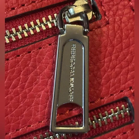 Rebecca Minkoff Mini Zip Crossbody Bag | Red Leather | Gently Used | No Dust Bag - Picture 5 of 7